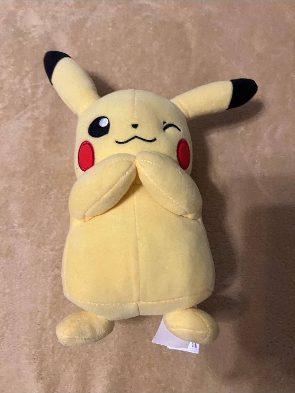 Pikachu Plush - Yellow with Black Tips & Red Cheeks